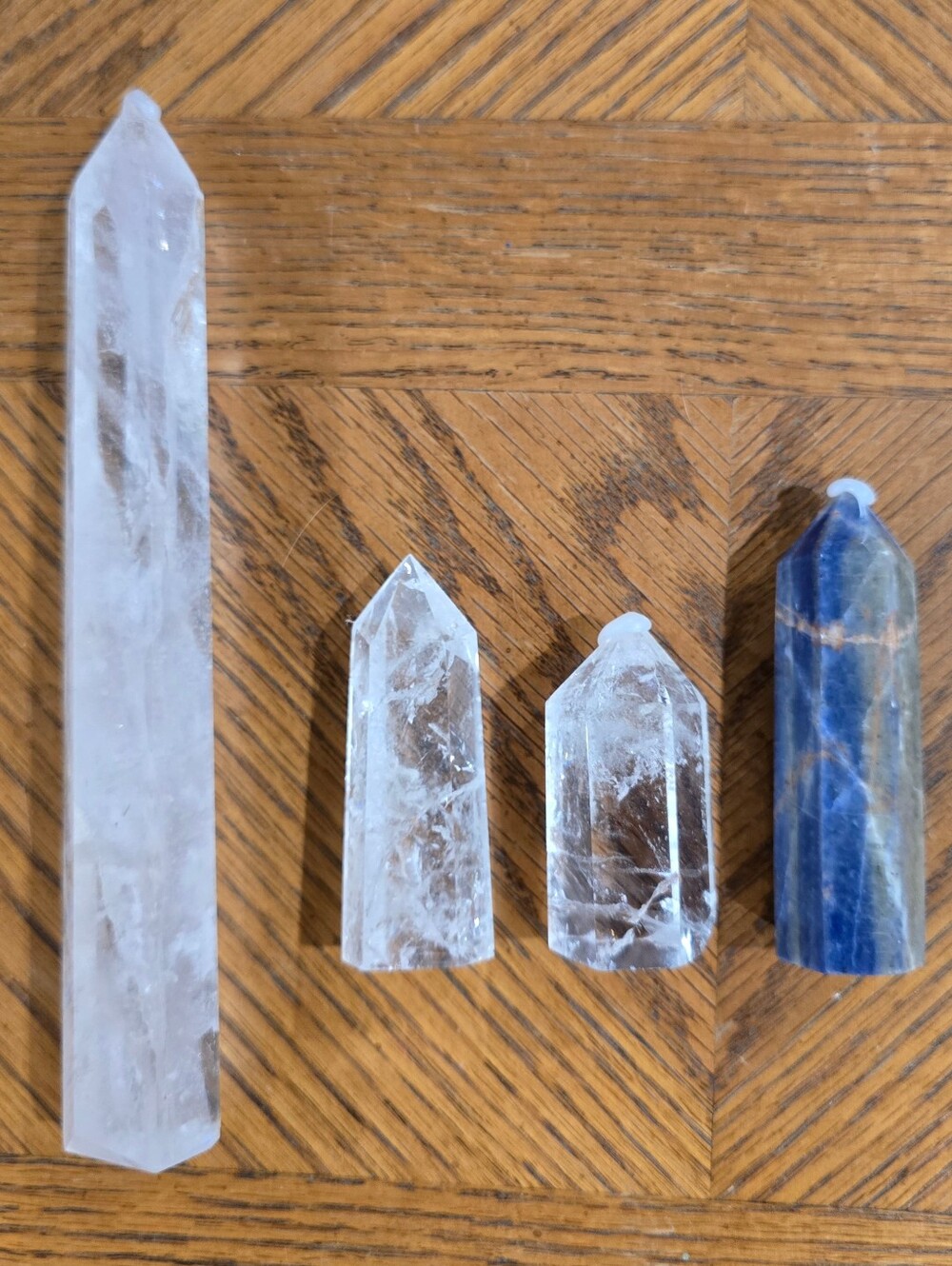 Clear and Blue Crystal Point Accent Set by